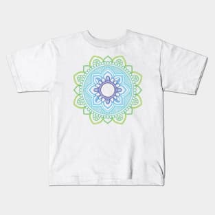 Mandala 23 - Cool Colors Kids T-Shirt